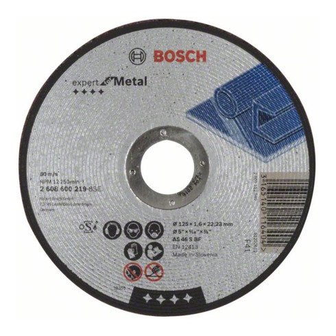 Bosch Disco da taglio dritto Expert for Metal AS 46 S BF 125mm 1,6mm