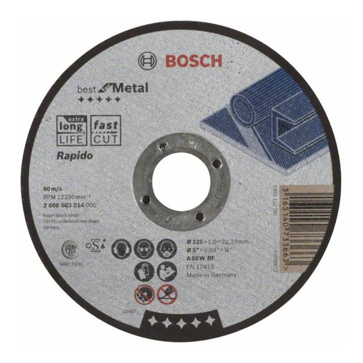 Bosch disco da taglio diritto Best for Metal Rapido A 60 W BF