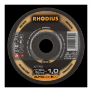 Disco per troncatura extra sottile RHODIUS ALPHAline XT70 125 x 1,0 x 22,23 mm, 100 pezzi