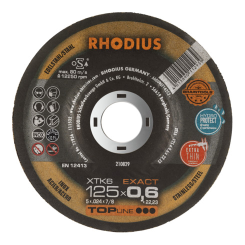 Disco per troncatura ultrasottile RHODIUS TOPline XTK6 EXACT BOX