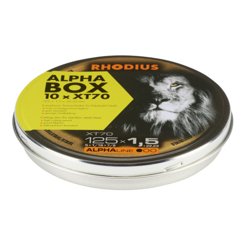 RHODIUS Disco per troncatura ultrasottile ALPHAline XT70 Box