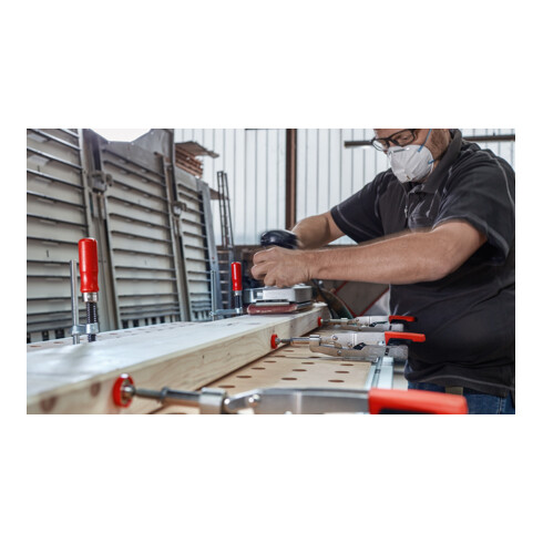 Bessey Dispositivo di fissaggio orizzontale STC-HH70 con set di accessori