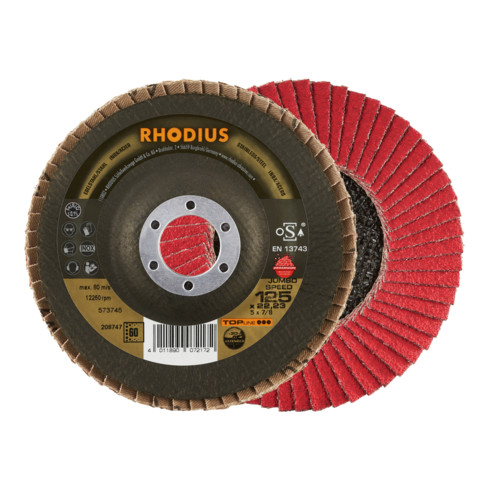 RHODIUS TOPline JUMBO SPEED PACK disque à lamelles 125 x 22,23 mm