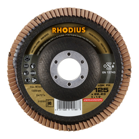 RHODIUS TOPline LGK FK disque à lamelles 125 x 22,23 mm