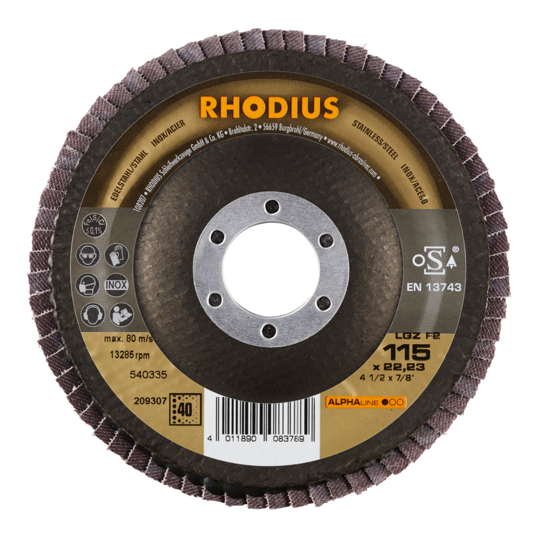 Disque à lamelles RHODIUS ALPHAline LGZ F2