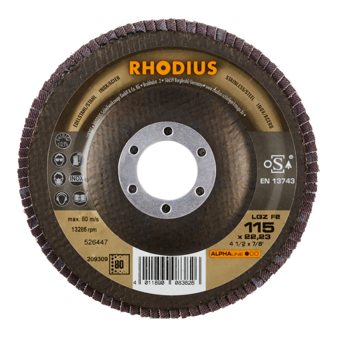 Disque à lamelles RHODIUS ALPHAline LGZ F2