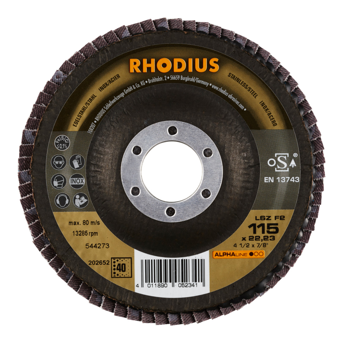 Disque à lamelles RHODIUS ALPHAline LSZ F2