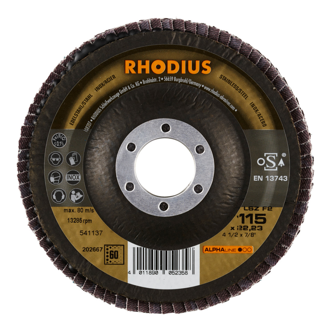 Disque à lamelles RHODIUS ALPHAline LSZ F2