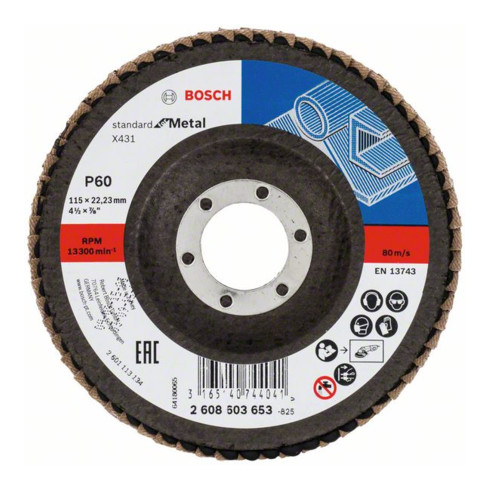 Disque à lamelles Bosch X431 standard pour le métal, coudé