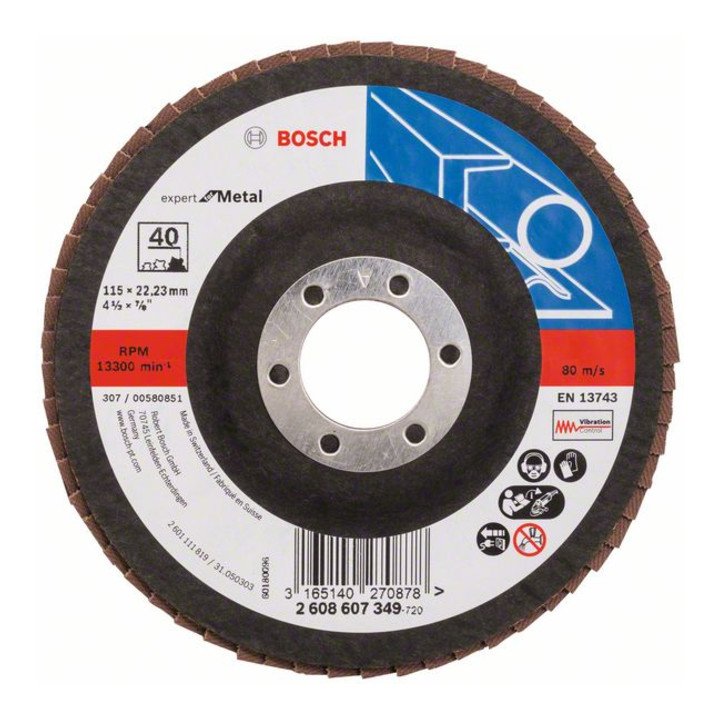 Bosch disque à rabat X551 Expert pour Métal, droit, tissu de verre