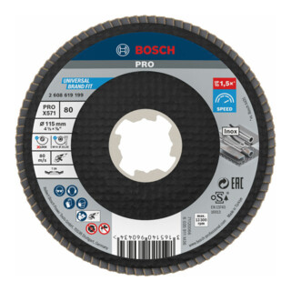 Disque à rabat Bosch X571 Best for Metal, coudé, Fibre