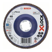 Disque à lamelles Bosch X571 Best for Metal droit 115 mm K 40 Plastique