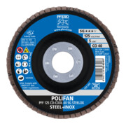 Rondelle crantée PFERD POLIFAN PFF CO-COOL SG STEELOX-5