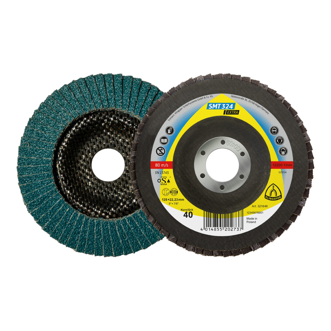 Klingspor SMT 324 Disque à franges abrasives droit