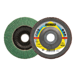 Disque à lamelles multiliant céramique Klingspor SMT 976, 115 x 22,23 mm grain 60 bombé