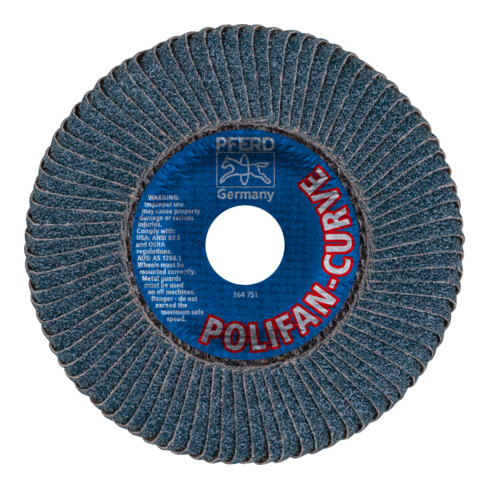 Disque à lamelles PFERD POLIFAN PFR 125-M Z40 SGP CURVE STEELOX (2)