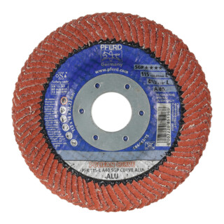 Disque à lamelles PFERD pour aluminium, courbe Polifan (A)