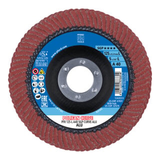 PFERD TOOLS Disque abrasif à lamelles pour alu, Polifan-Curve (A)