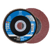 Disque à lamelles POLIFAN® A SG STEELOX D. 115 mm granul. A-40 conique acier/boi-1