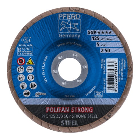 PFERD POLIFAN disque à lamelles PFC SGP ACIER FORTE
