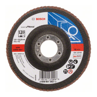 Bosch disque à rabat X551 Expert pour Métal, droit, tissu de verre