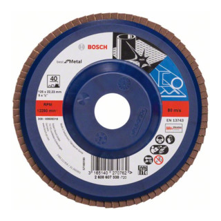 Disque à rabat droit Bosch X571 Best for Metal, tissu de verre