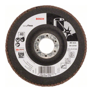 Disque à rabat Bosch X581 Best for Inox, droit