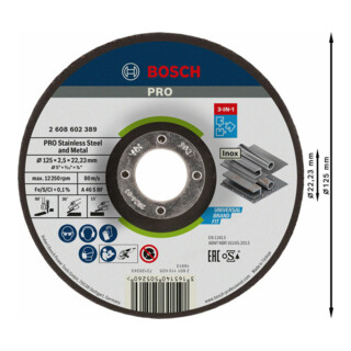 Disque de coupe Bosch 3 en 1 A 46 S BF