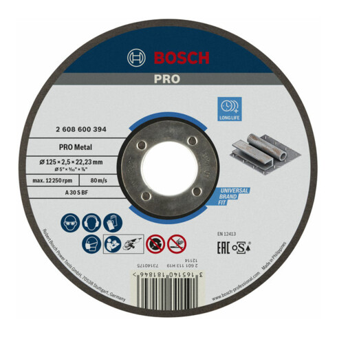 Disque à tronçonner à moyeu plat Expert for Metal A 30 S BF, 125 mm, 2,5 mm