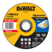 Disque à tronçonner DEWALT EXTREME 180x3x22,23mm Inox type 42 (coudé) DX7967S-AE