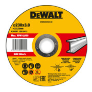 DEWALT Disque à tronçonner métal haute performance Type 41 (plat) DWA8012RIA-AE