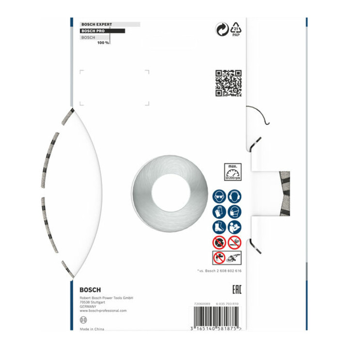 Disque à tronçonner diamanté Best for Abrasive 150 x 22,23 x 2,4 x 12 mm
