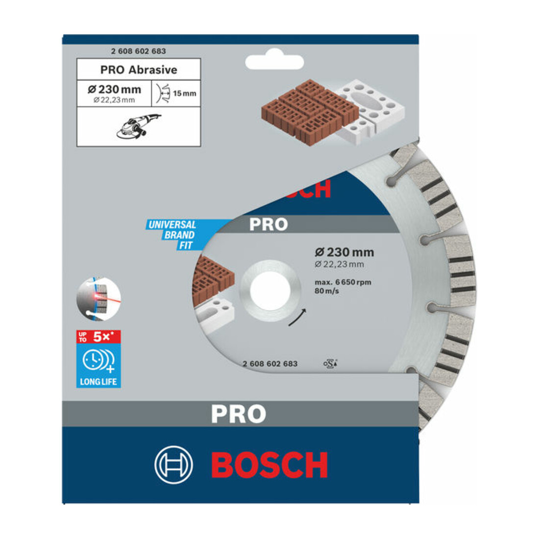 Disque à tronçonner diamanté Best for Abrasive 230 x 22,23 x 2,4 x 15 mm