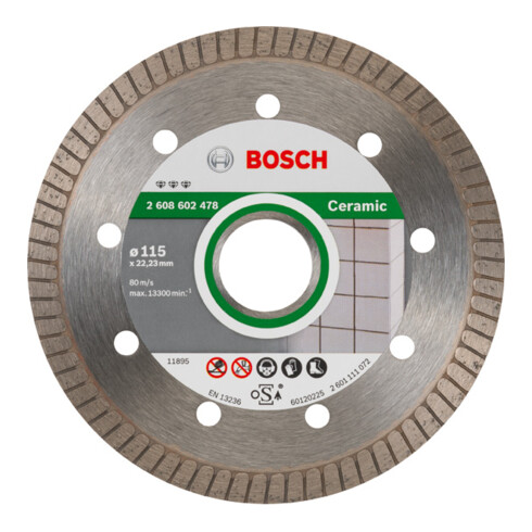Le disque diamanté Bosch, le meilleur pour la céramique extra-propre Turbo