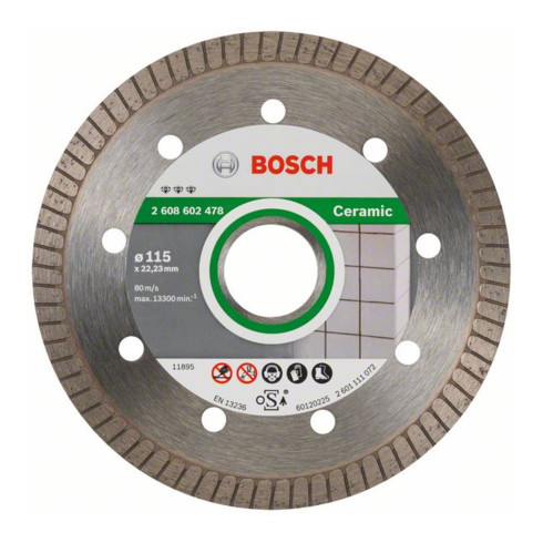 Le disque diamanté Bosch, le meilleur pour la céramique extra-propre Turbo
