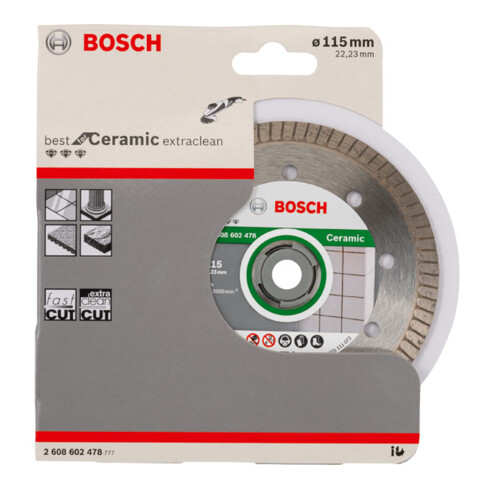 Le disque diamanté Bosch, le meilleur pour la céramique extra-propre Turbo