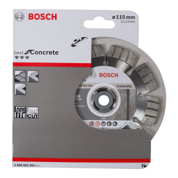 Disque à tronçonner diamanté Best for Concrete 115 x 22,23 x 2,2 x 12 mm