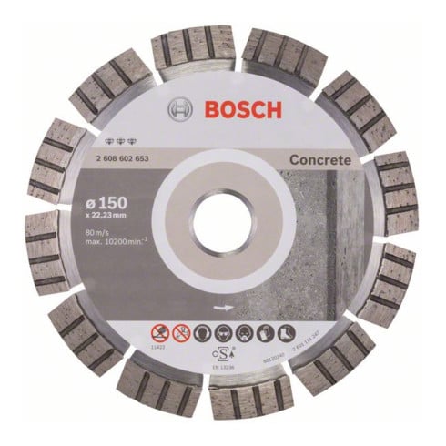 Disque à tronçonner diamanté Best for Concrete 150 x 22,23 x 2,4 x 12 mm