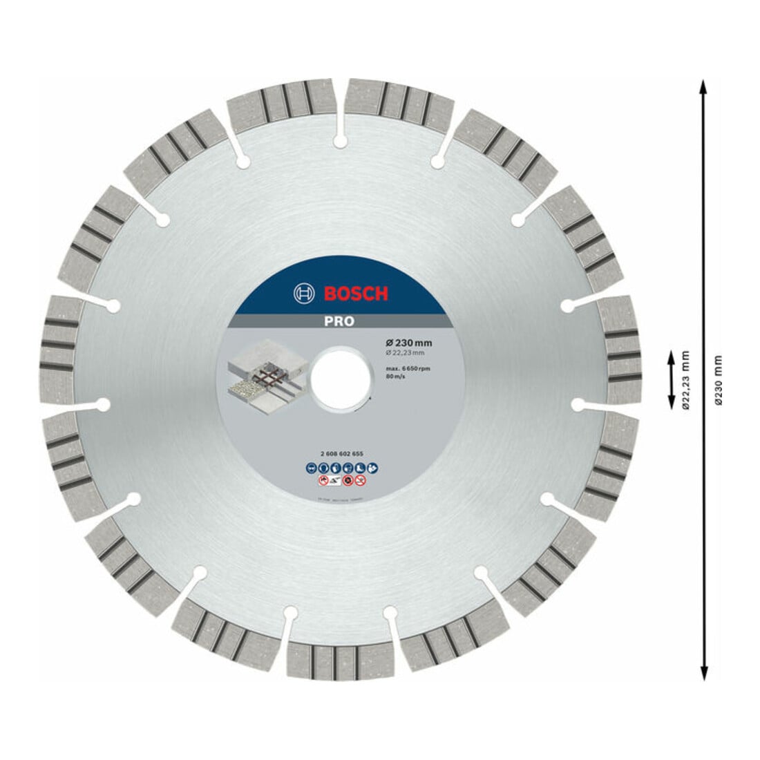 Disque à tronçonner diamanté Best for Concrete 230 x 22,23 x 2,4 x 15 mm