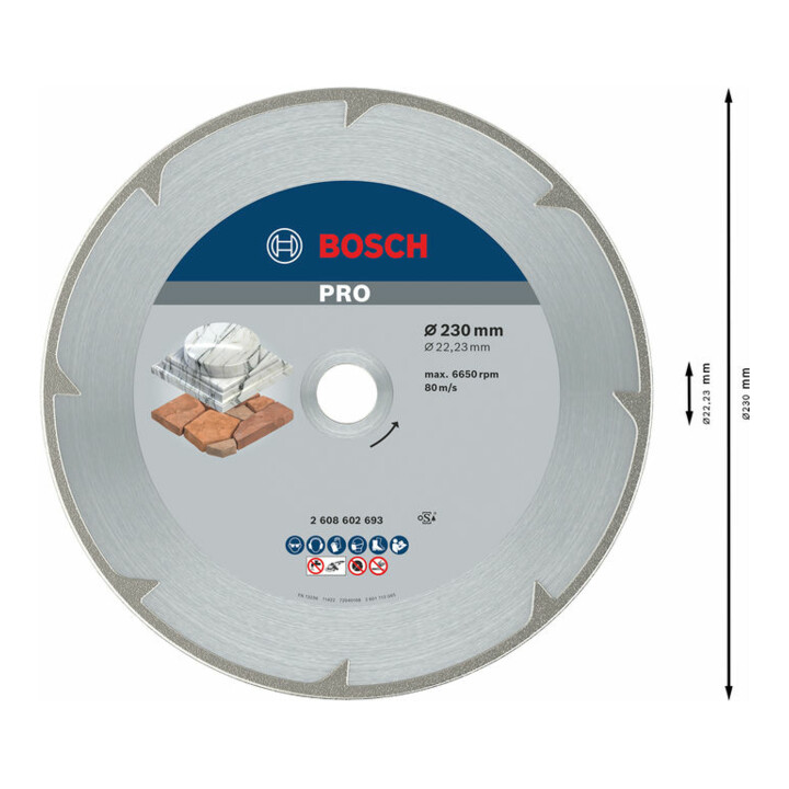 Disque à tronçonner diamanté Best for Marble 230 x 22,23 x 2,2 x 3 mm