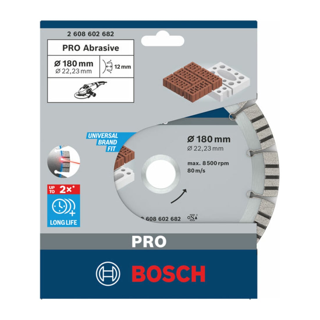 Disque à tronçonner diamanté Bosch Meilleur pour abrasif 180 x 22,23 x 2,4 x 12 mm