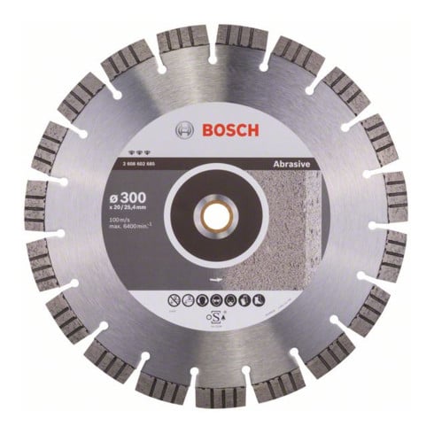 Disque à tronçonner diamanté Bosch Meilleur pour abrasif 300 x 20,00/25,40 x 2,8 x 15 mm