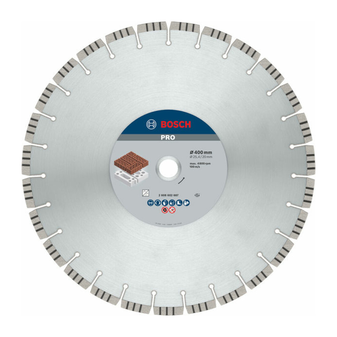 Disque à tronçonner diamanté Bosch Meilleur pour abrasif 400 x 20,00/25,40 x 3,2 x 12 mm