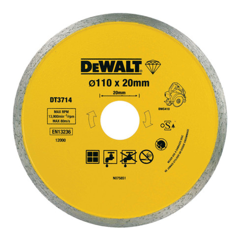 Disque de coupe diamanté DeWalt DWC410