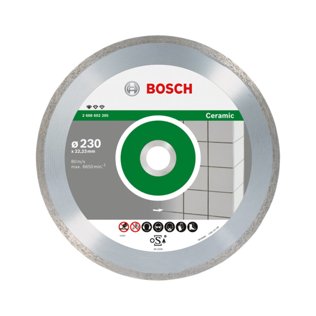 Disque à tronçonner diamanté Standard for Ceramic 230 x 22,23 x 1,6 x 7 mm