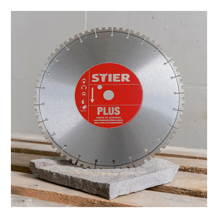 Disque à tronçonner diamanté STIER Plus Ø350 mm alésage 25,4 mm