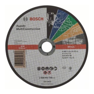 Meules de tronçonnage Bosch Multi Construction Rapido, droite