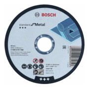 Disque à tronçonner droit Bosch, Standard for Metal Straight 125 mm, 22.23 mm