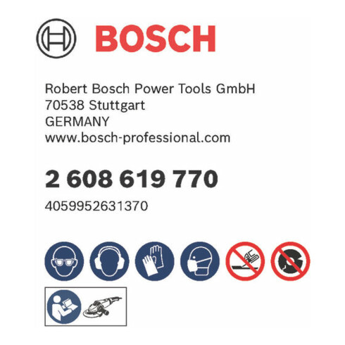 Disque à tronçonner droit Bosch, Standard for Metal Straight 230 mm, 22.23 mm