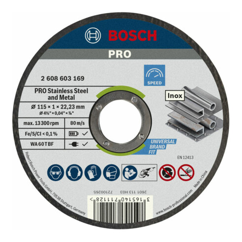 Disque à tronçonner droit Bosch Standard pour Inox Rapido WA 60 T BF